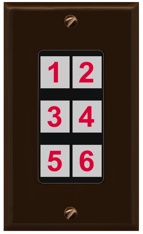 RiteAV 6 Port Custom Wall Plate - 1 Gang [Brown/Black]