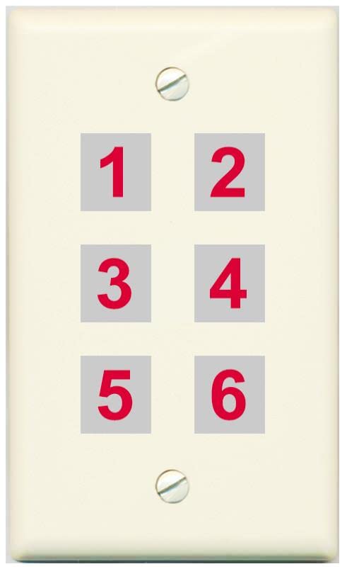 RiteAV 6 Port Custom Wall Plate - Flat [Light-Almond]