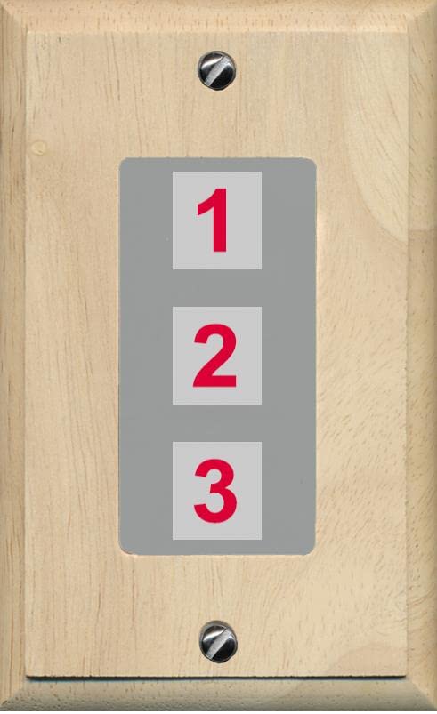 RiteAV Custom Wall Plate 3 Port - 1 Gang [Wood/Gray]