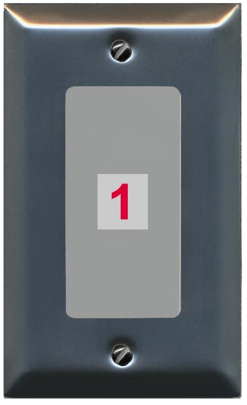 RiteAV Custom Wall Plate 1 Port - 1 Gang [Stainless/Gray]