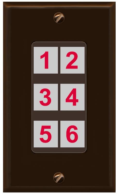 RiteAV 6 Port Custom Wall Plate - 1 Gang [Brown/Brown]