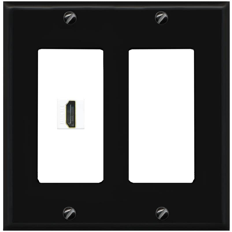 RiteAV HDMI Wall Plate 1 Port - 2 Gang [Black/White]