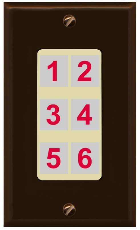 RiteAV 6 Port Custom Wall Plate - 1 Gang [Brown/Ivory]