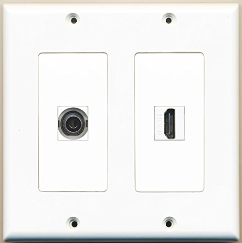 RiteAV - 1 Port HDMI 1 Port 3.5mm - Dual Gang Wall Plate