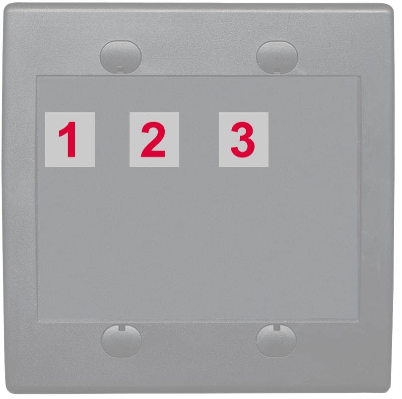 RiteAV Custom Wall Plate 3 Port - Flat 2 Gang [Gray/Gray]