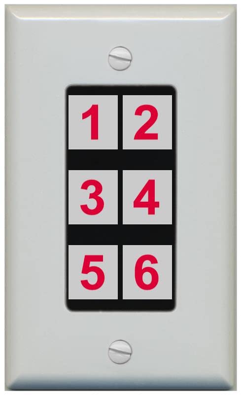 RiteAV 6 Port Custom Wall Plate - 1 Gang [Gray/Black]