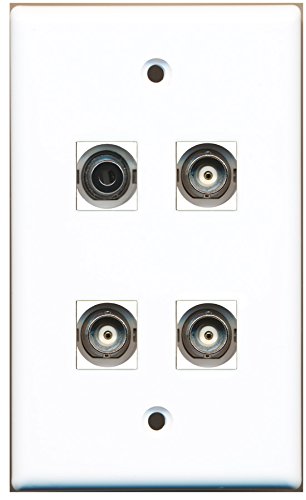 RiteAV - 1 Port 3.5mm 3 Port BNC Wall Plate