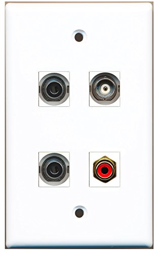 RiteAV - 1 Port RCA Red 2 Port 3.5mm 1 Port BNC Wall Plate