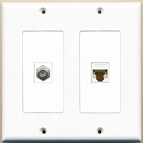 RiteAV - 2 Port Phone RJ11 RJ12 Beige - Dual Gang Wall Plate