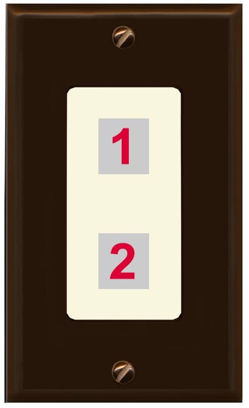 RiteAV Custom Wall Plate 2 Port - 1 Gang [Brown/Light-Almond]