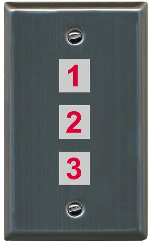 RiteAV Custom Wall Plate 3 Port - Flat [Stainless Steel]