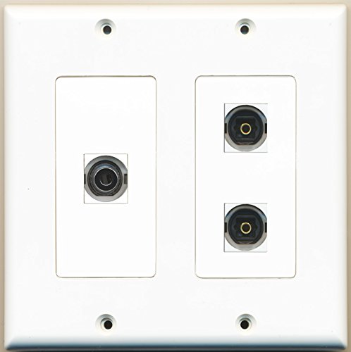 RiteAV - 2 Port Toslink 1 Port 3.5mm - 2 Gang Wall Plate