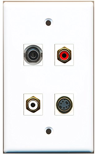 RiteAV - 1 Port RCA Red 1 Port RCA White 1 Port S-Video 1 Port 3.5mm Wall Plate
