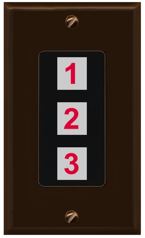 RiteAV Custom Wall Plate 3 Port - 1 Gang [Brown/Black]