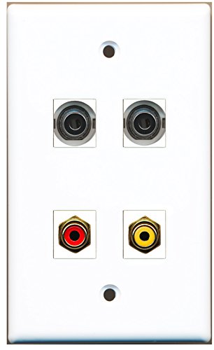 RiteAV - 1 Port RCA Red 1 Port RCA Yellow 2 Port 3.5mm Wall Plate