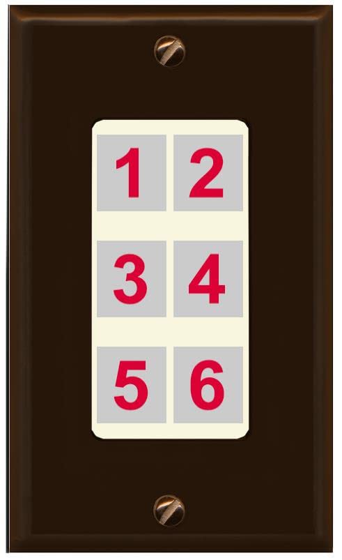 RiteAV 6 Port Custom Wall Plate - 1 Gang [Brown/Light-Almond]