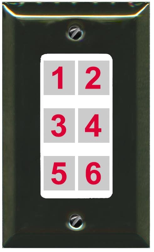 RiteAV 6 Port Custom Wall Plate - 1 Gang [Brass/White]