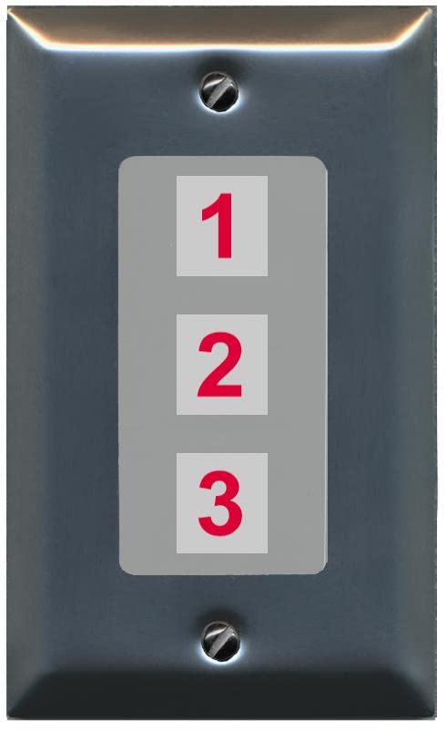 RiteAV Custom Wall Plate 3 Port - 1 Gang [Stainless/Gray]