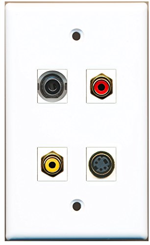 RiteAV - 1 Port RCA Red 1 Port RCA Yellow 1 Port S-Video 1 Port 3.5mm Wall Plate