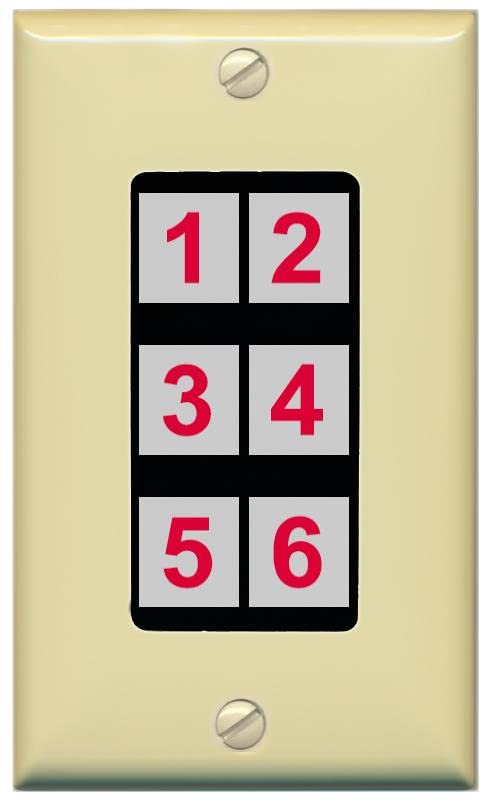 RiteAV 6 Port Custom Wall Plate - 1 Gang [Ivory/Black]