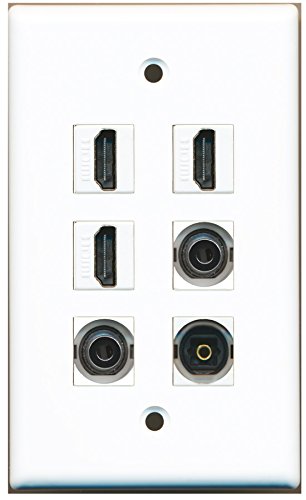 RiteAV - 3 HDMI 1 Port Toslink 2 Port 3.5mm Wall Plate