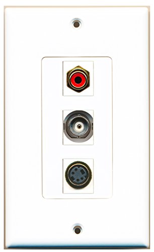 RiteAV 1 Port RCA Red 1 Port S-Video 1 Port BNC Wall Plate OVERSIZED