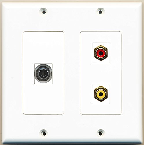 RiteAV - 1 Port RCA Red 1 Port RCA Yellow 1 Port 3.5mm - 2 Gang Wall Plate