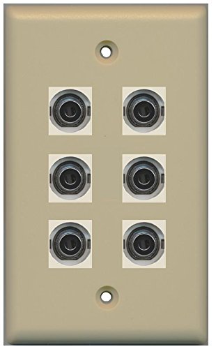 RiteAV (1 Gang Flat 6 3.5mm (Ivory) Wall Plate Ivory