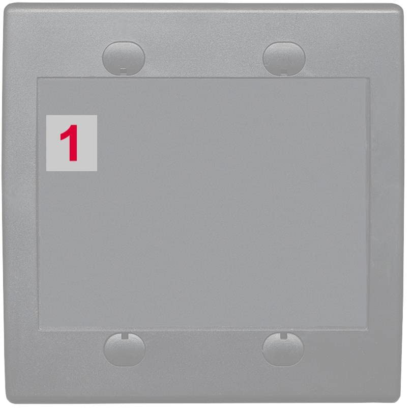 RiteAV Custom Wall Plate 1 Port - Flat 2 Gang [Gray/Gray]