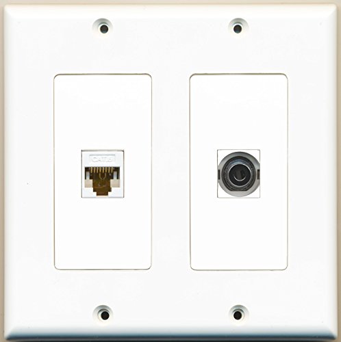 RiteAV - 1 Port Coax Cable TV- F-Type 1 Port USB A-A - Dual Gang Wall Plate