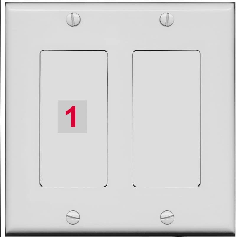 RiteAV Custom Wall Plate 1 Port - 2 Gang [Gray/Gray]