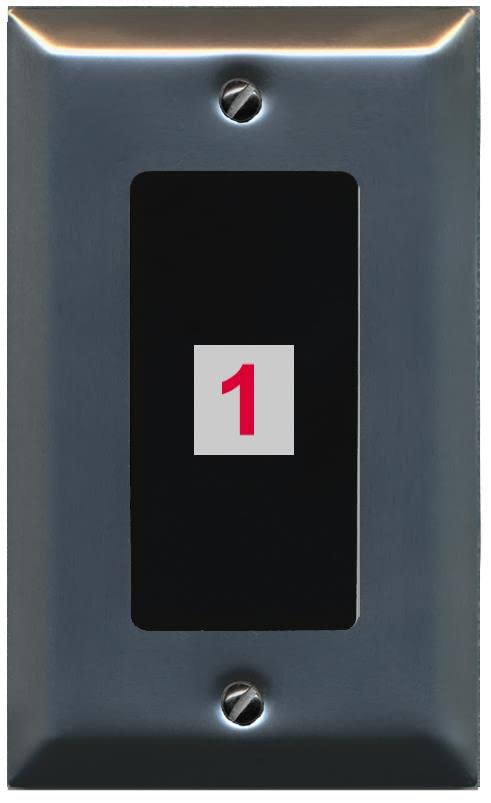 RiteAV Custom Wall Plate 1 Port - 1 Gang [Stainless/Black]