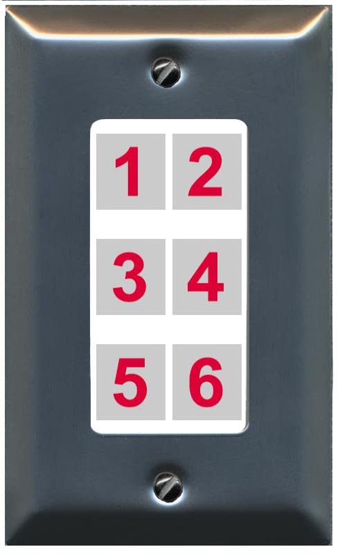 RiteAV 6 Port Custom Wall Plate - 1 Gang [Stainless/White]