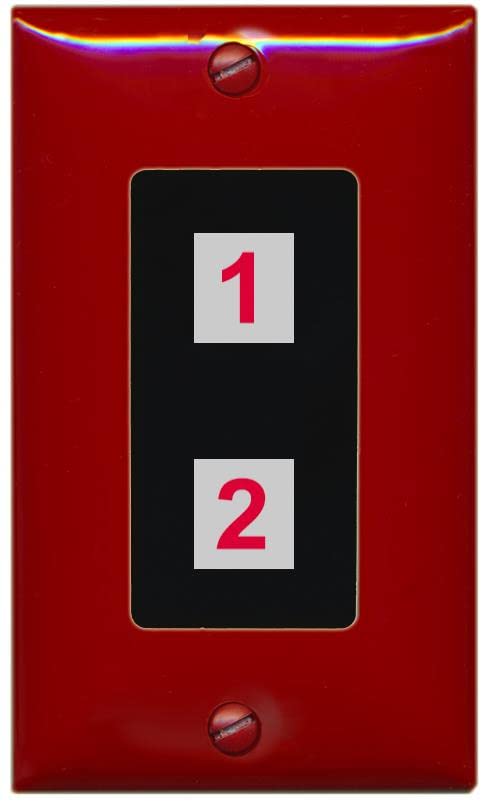 RiteAV Custom Wall Plate 2 Port - 1 Gang [Red/Black]