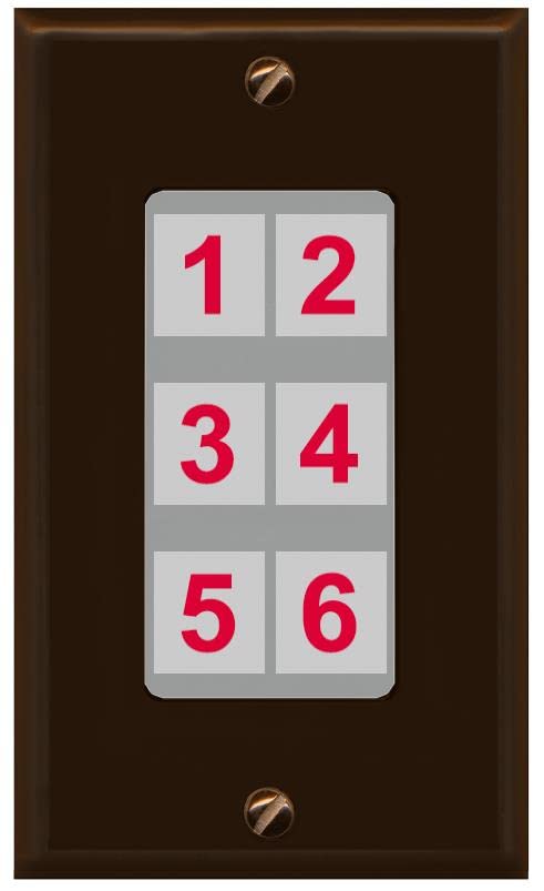 RiteAV 6 Port Custom Wall Plate - 1 Gang [Brown/Gray]