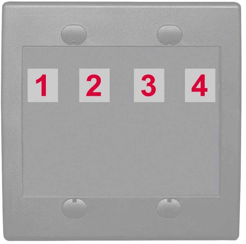 RiteAV Custom 4 Port Custom Wall Plate - Flat 2 Gang [Gray/Gray]