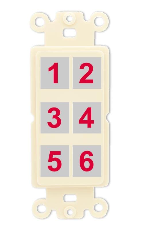 RiteAV 6 Port Custom Wall Plate - Rocker [Light-Almond]