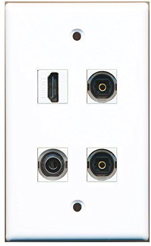 RiteAV - 1 Port HDMI 2 Port Toslink 1 Port 3.5mm Wall Plate
