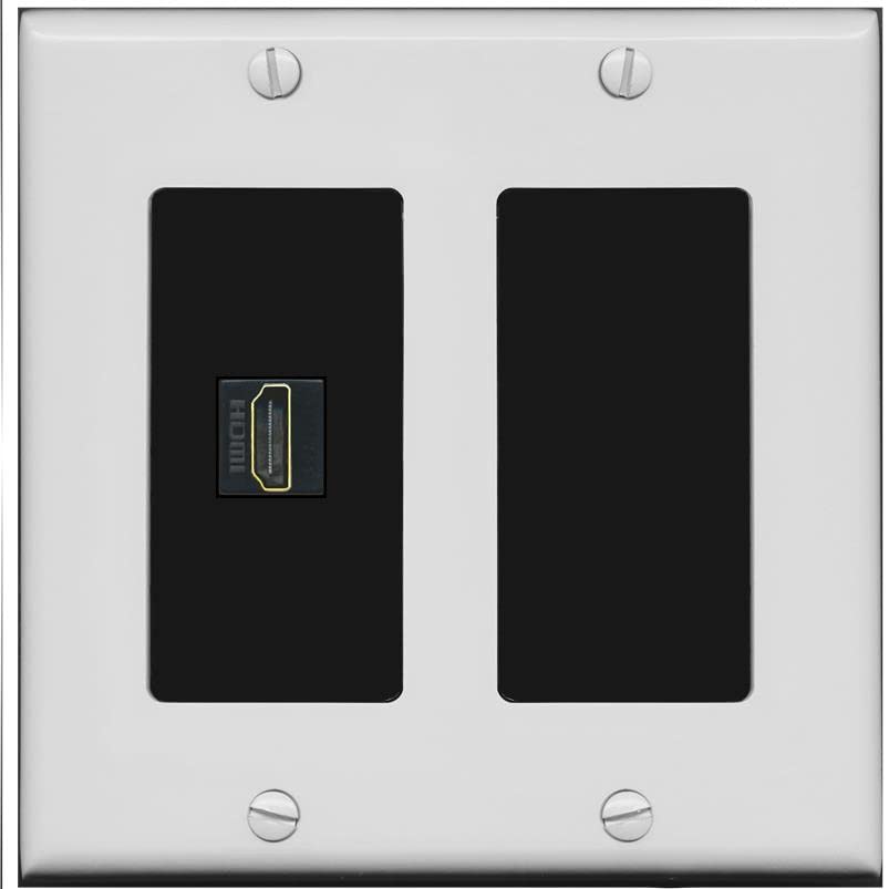 RiteAV HDMI Wall Plate 1 Port - 2 Gang [Gray/Black]