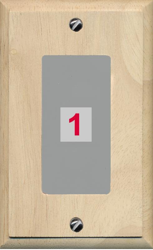 RiteAV Custom Wall Plate 1 Port - 1 Gang [Wood/Gray]