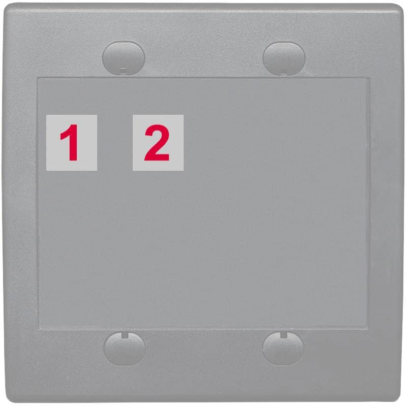 RiteAV Custom Wall Plate 2 Port - Flat 2 Gang [Gray/Gray]