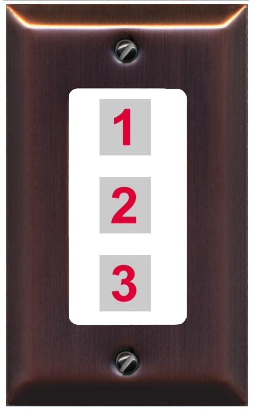 RiteAV Custom Wall Plate 3 Port - 1 Gang [Brushed-Copper/White]