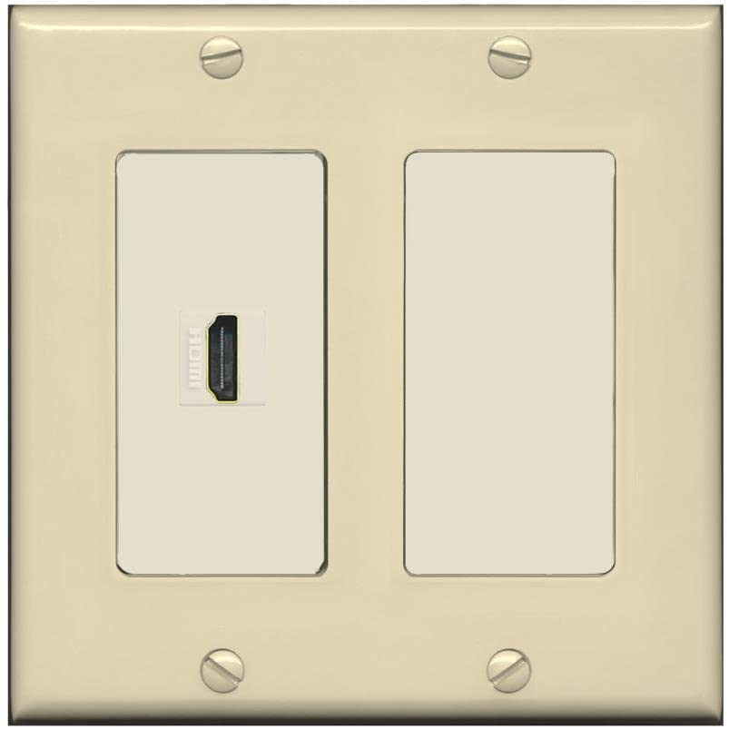 RiteAV HDMI Wall Plate 1 Port - 2 Gang [Ivory/Light-Almond]