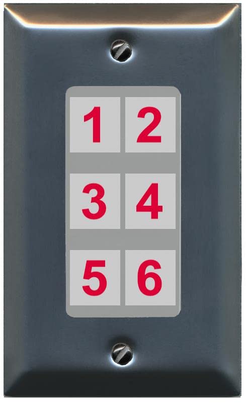 RiteAV 6 Port Custom Wall Plate - 1 Gang [Stainless/Gray]