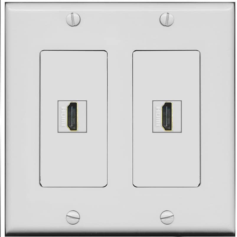 RiteAV HDMI Wall Plate 2 Port - 2 Gang [Gray/Gray]