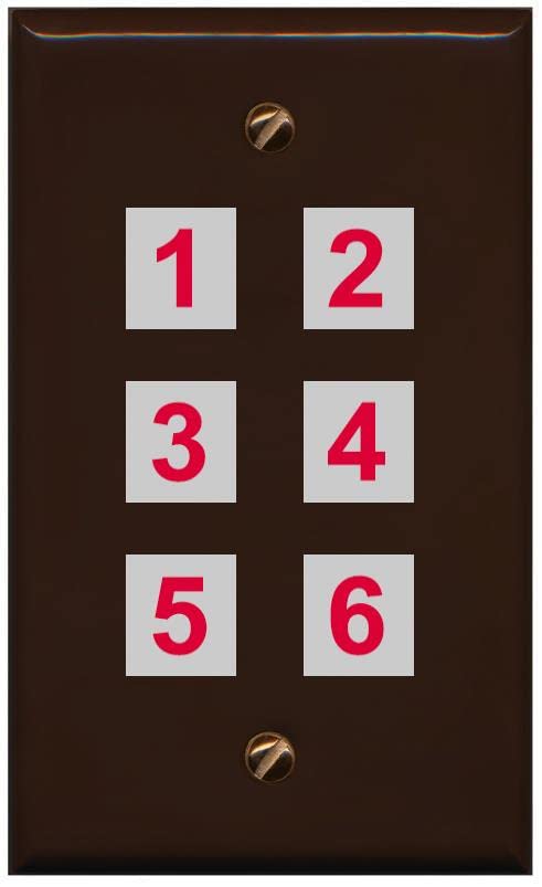 RiteAV 6 Port Custom Wall Plate - Flat [Brown/Brown]
