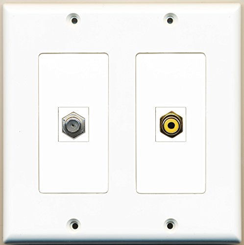 RiteAV - 1 Port Phone RJ11 RJ12 Beige 1 Port Toslink - Dual Gang Wall Plate