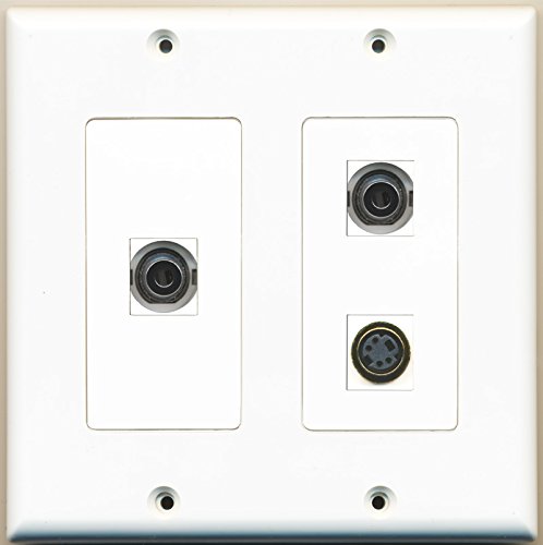 RiteAV - 1 Port S-Video 2 Port 3.5mm - 2 Gang Wall Plate