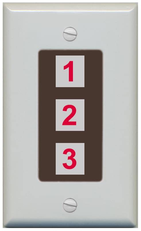 RiteAV Custom Wall Plate 3 Port - 1 Gang [Gray/Brown]