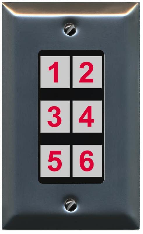 RiteAV 6 Port Custom Wall Plate - 1 Gang [Stainless/Black]